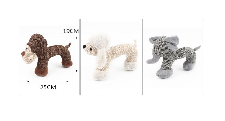Hemp Animal Squeak Toy for Dogs