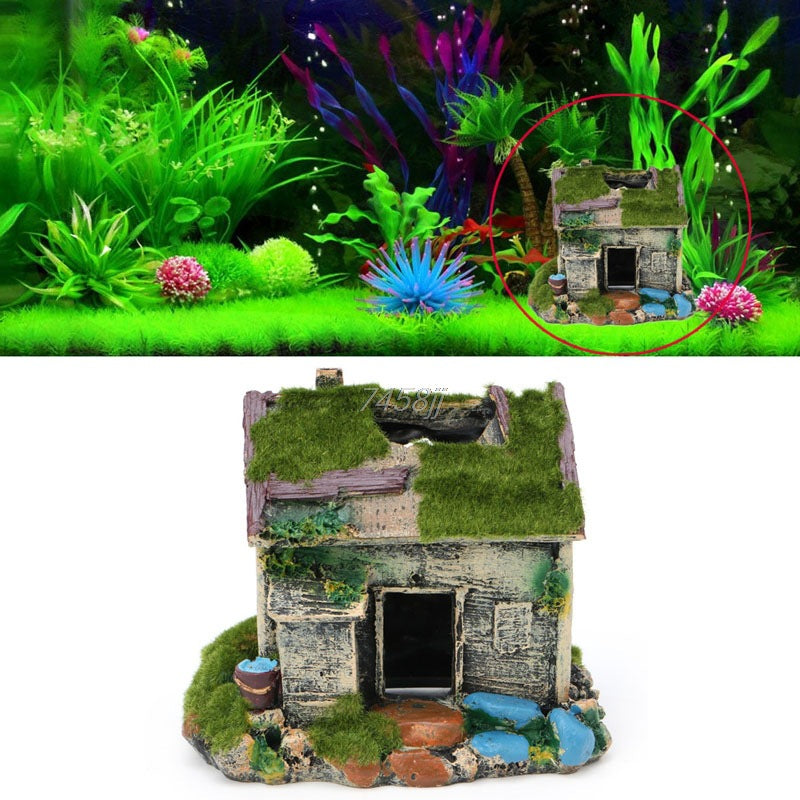 Resin House for Fish Tank