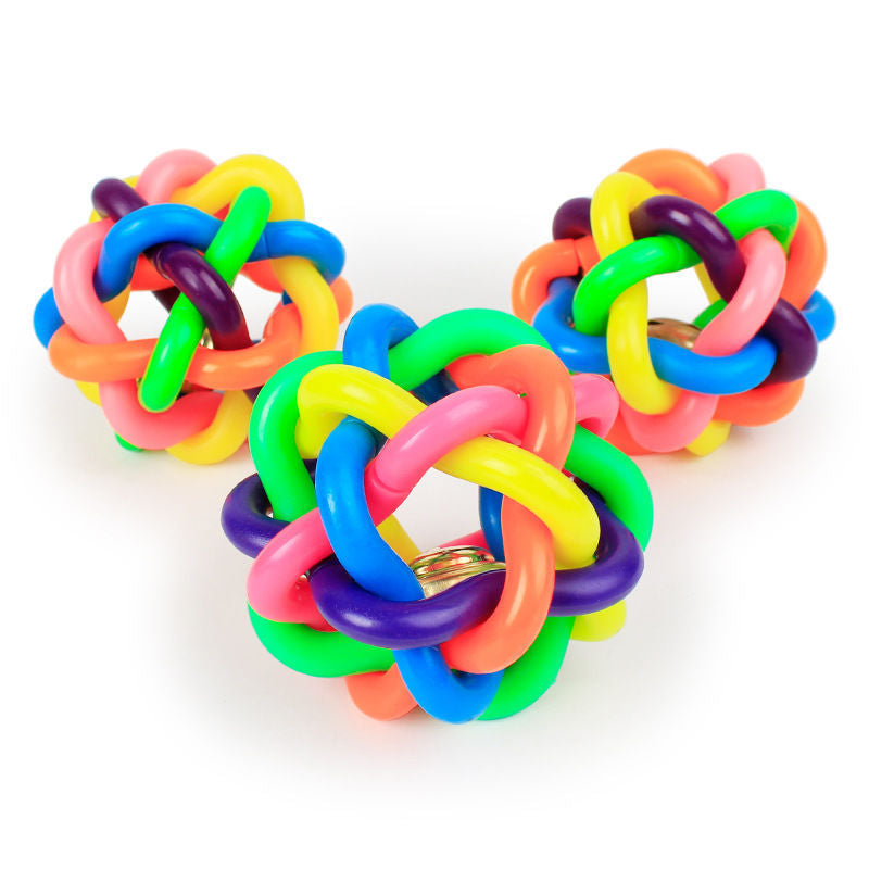 Rubber Rainbow Cluster Toy for Dogs