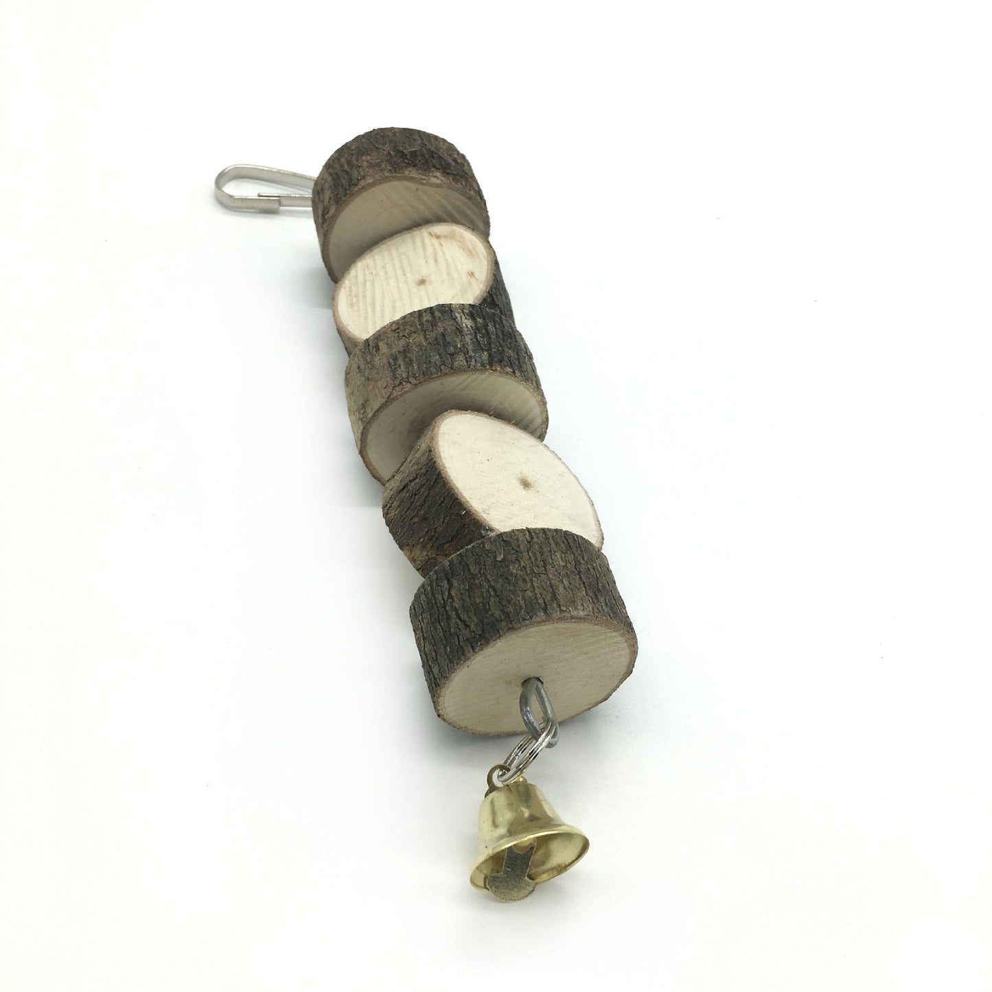 7-Piece Wood and Leather Chew Toy Set for Birds