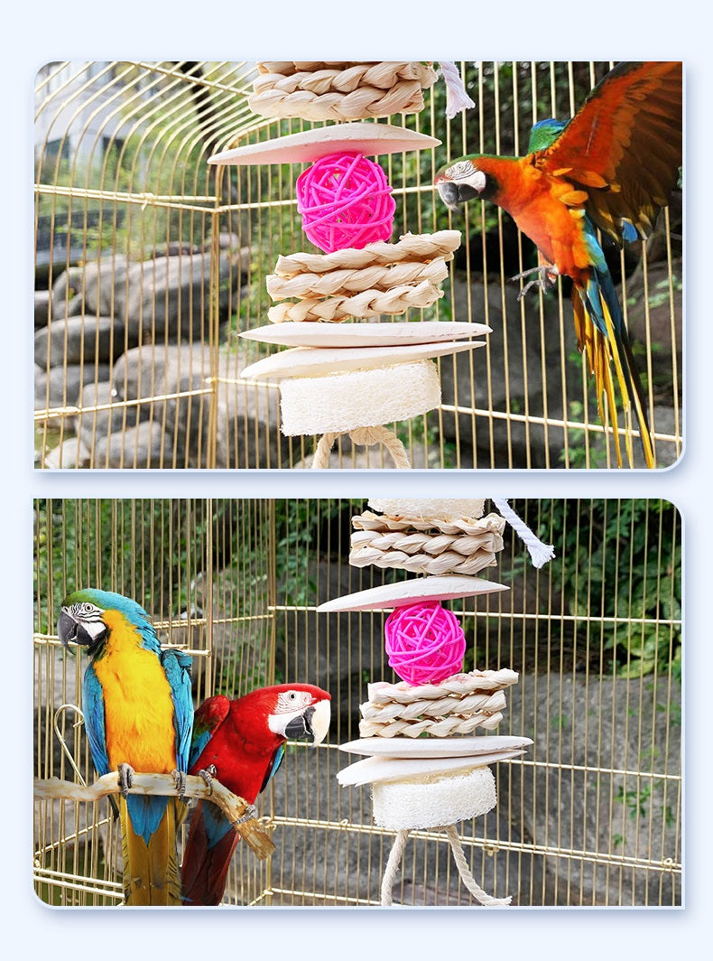 Seepian Luu Rottinkilelu Papukaijoille