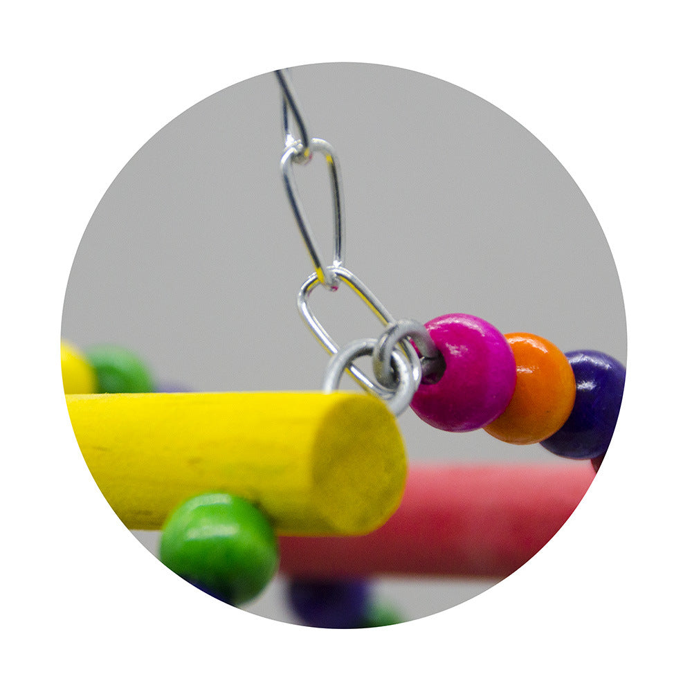 Wooden and Plastic Circular Swing for Birds