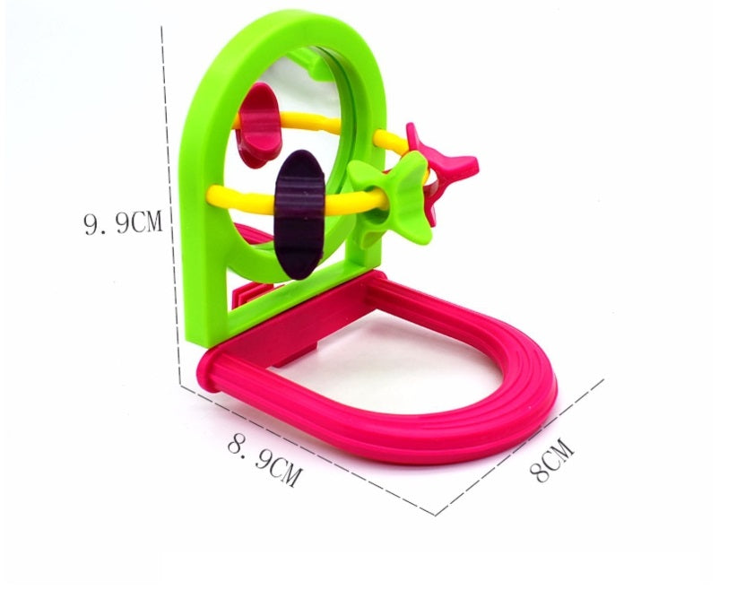 Plastic Mirror Stand Toy for Birds