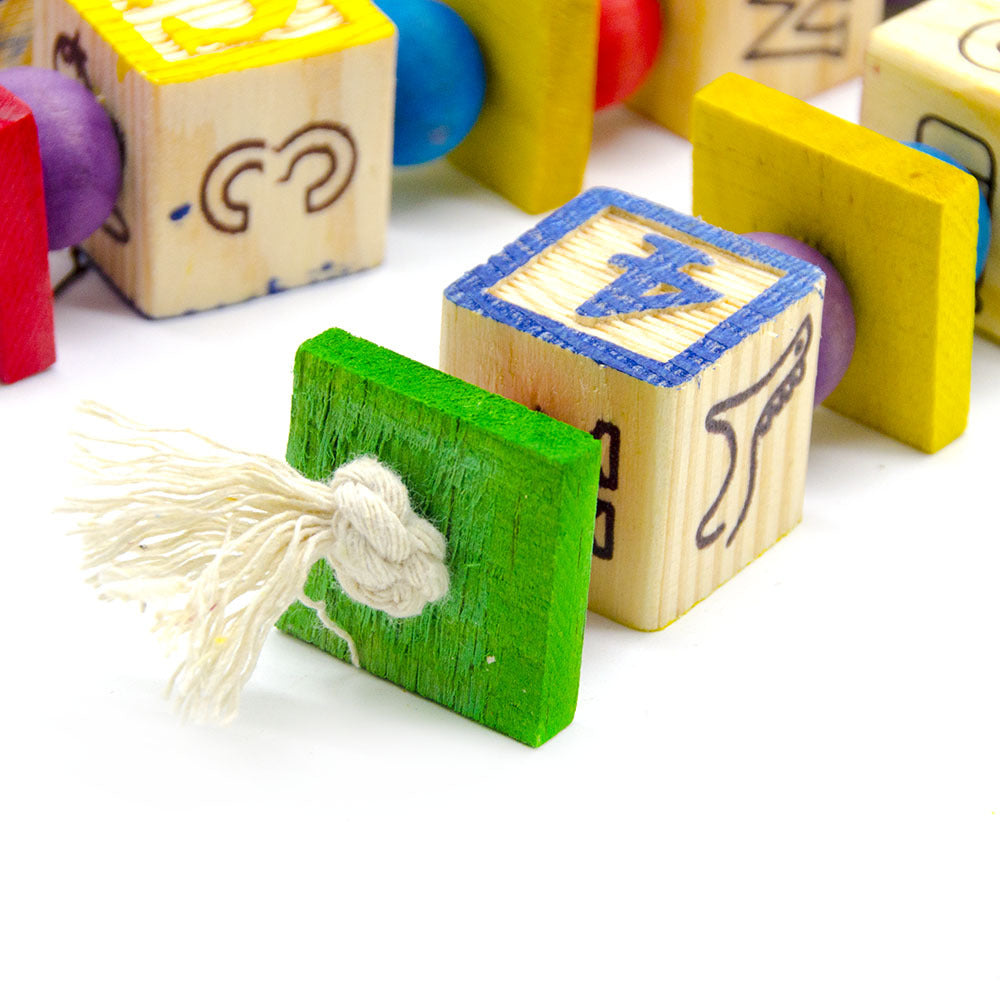 Wooden Block Shred Toy for Birds