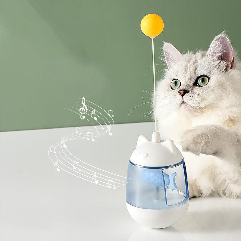 Jouet Rotatif avec Poisson Lumineux pour Chat