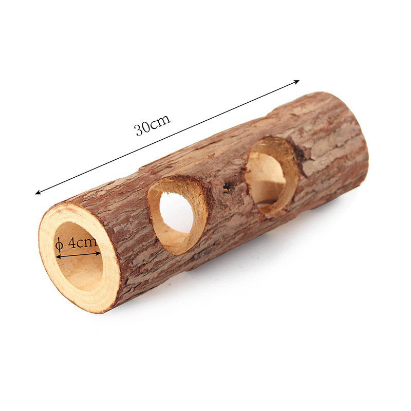 Wooden Toy Log for Rodents