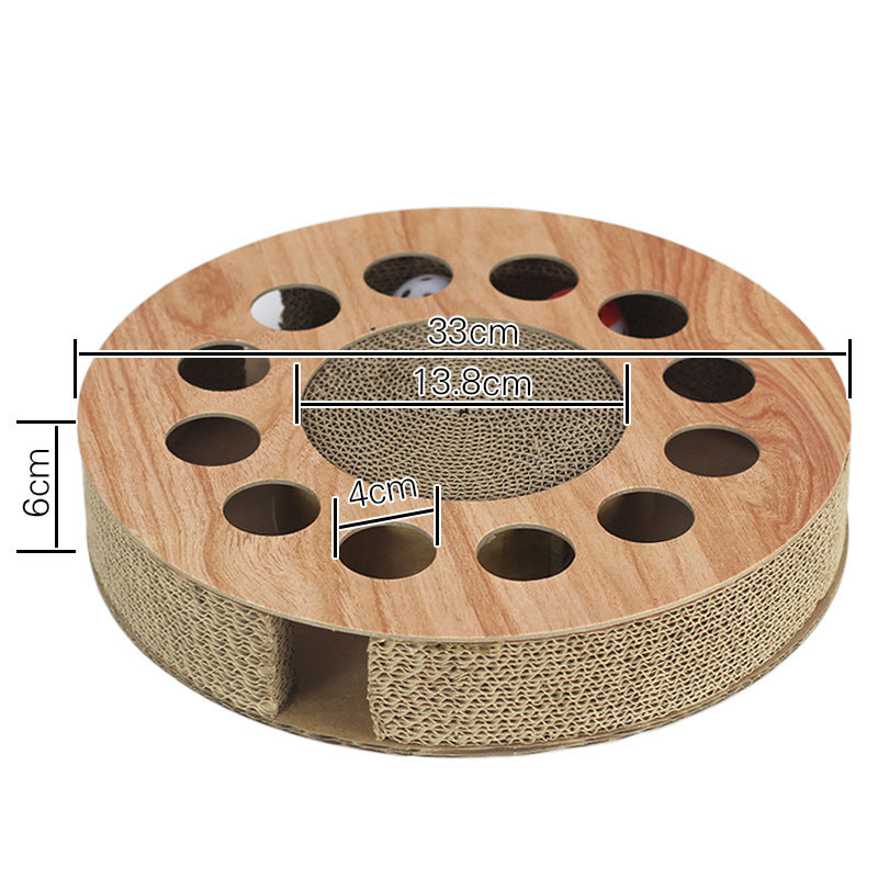 Scratching Board Carousel Toy for Cats