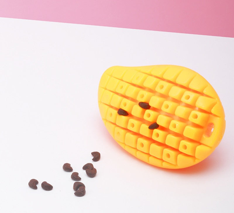 Rubber Mango Food Puzzle Toy for Dogs