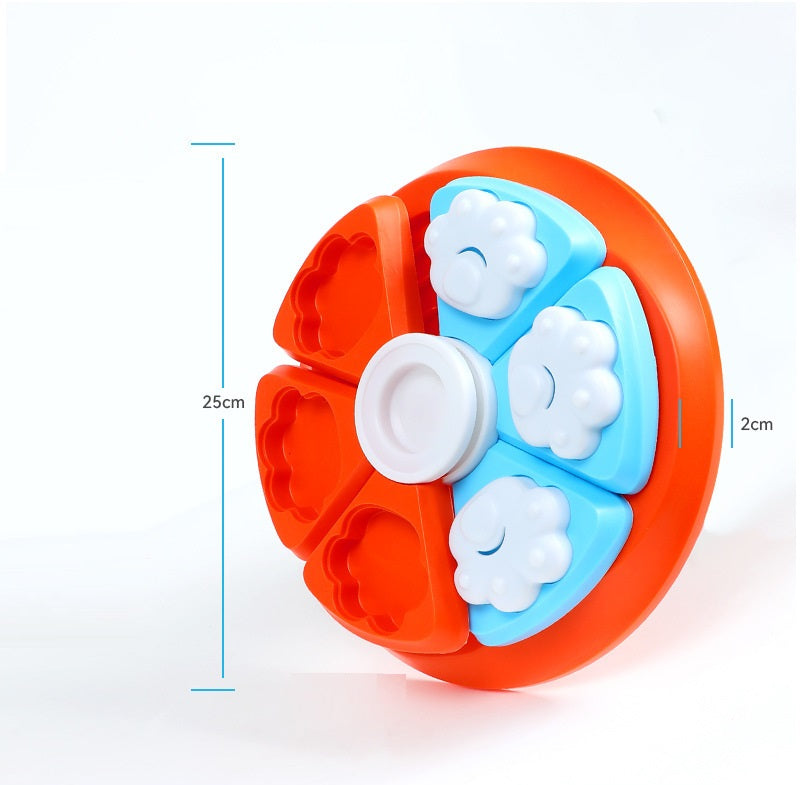 Rotating Slow Feeder Compartment Bowl for Dogs