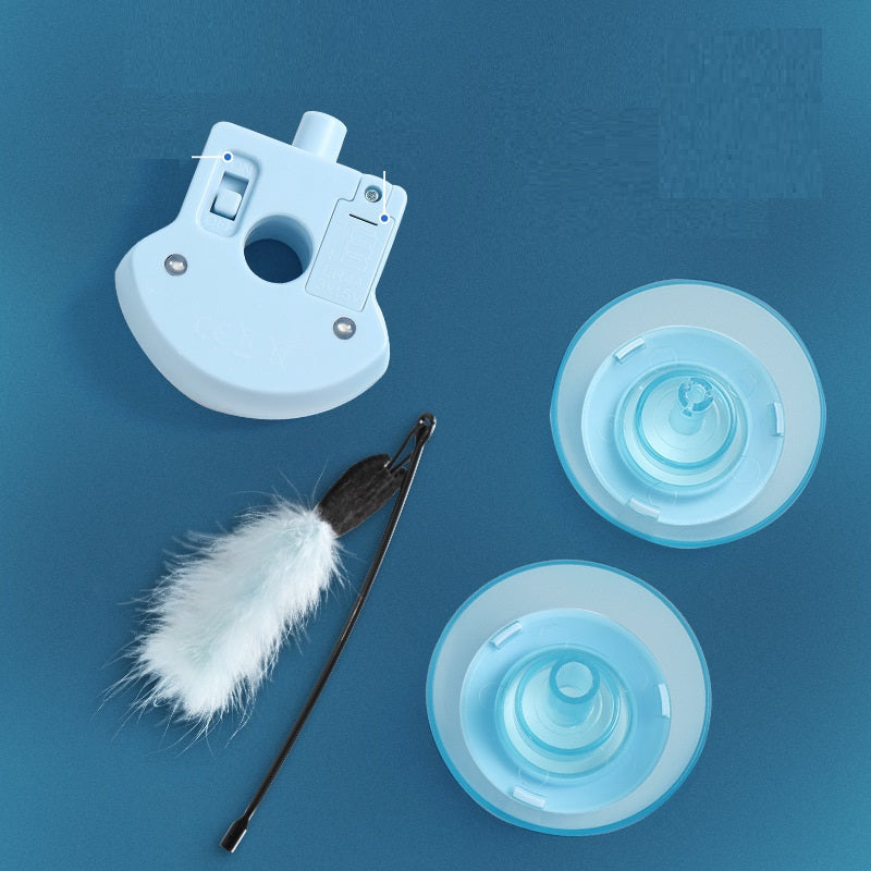Feather Teaser Electronic Tumbler Toy for Cats