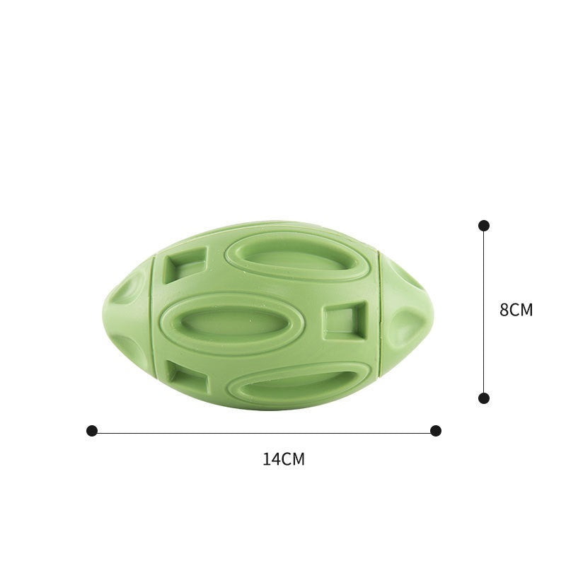 Rubber Rugby Ball Squeak Toy for Dogs