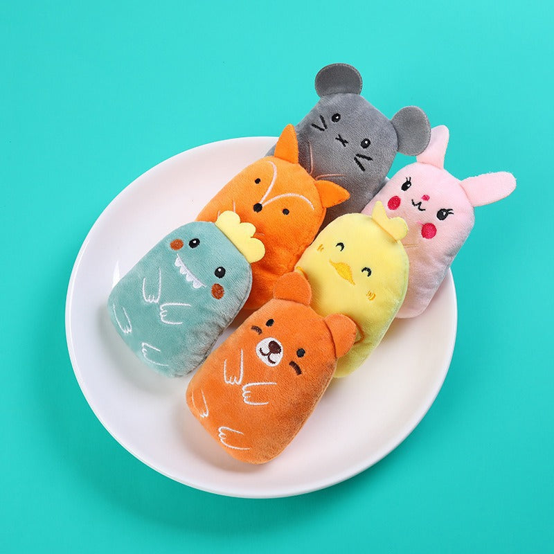 Plush Animal Rattle Toy for Cats