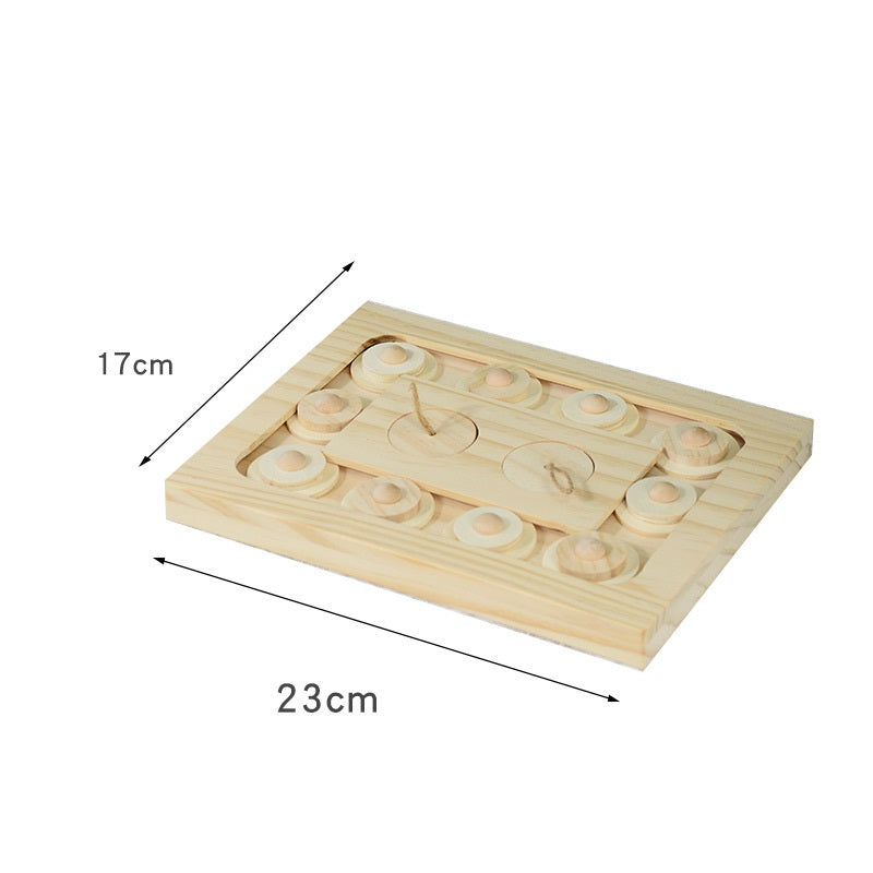 Wooden Sliding Food Puzzle for Hamsters