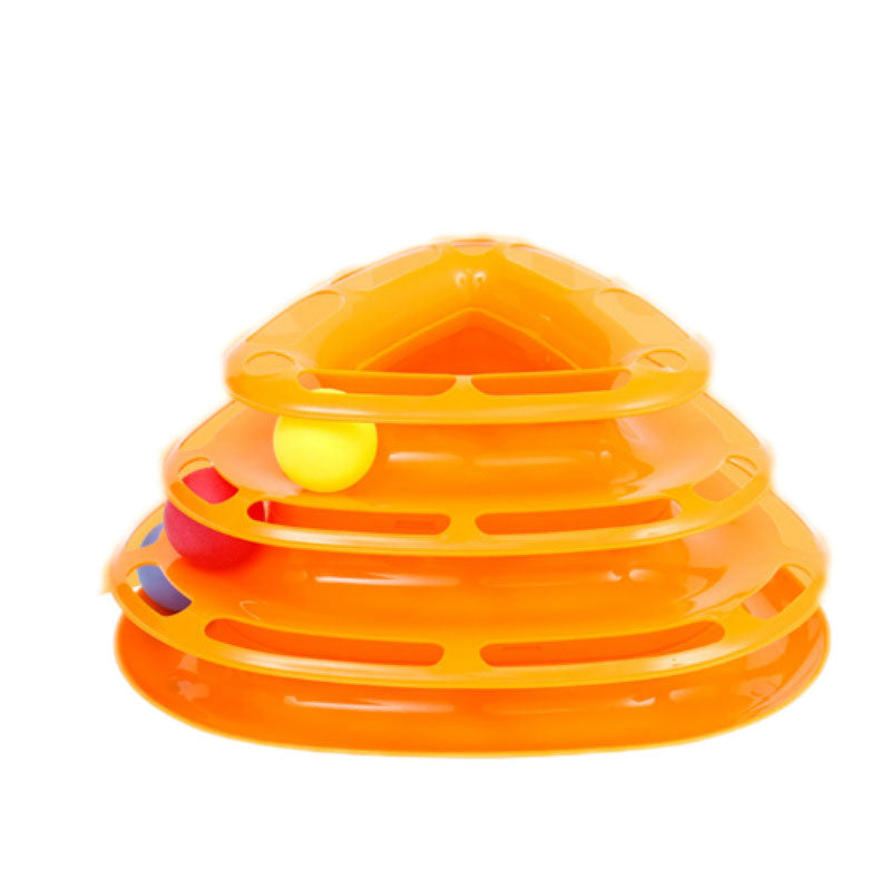 Three Layer Triangle Ball Toy for Cats
