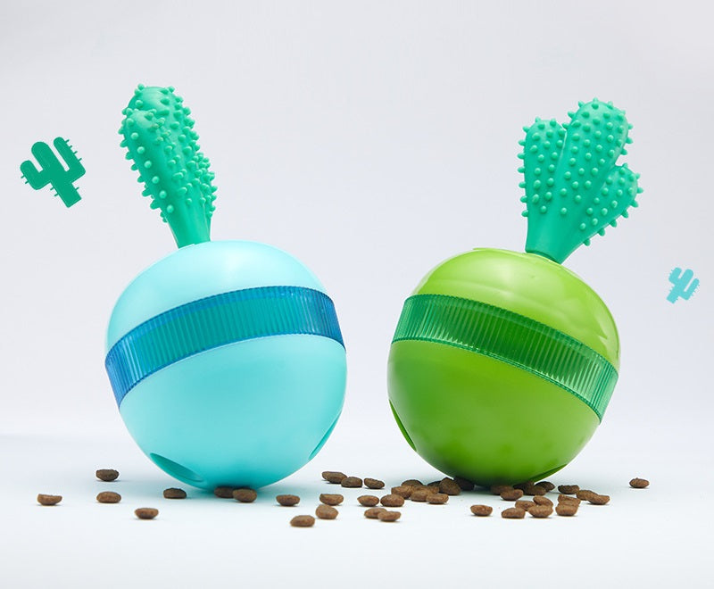 Cactus Tumbler Food Dispensing Toy for Dogs