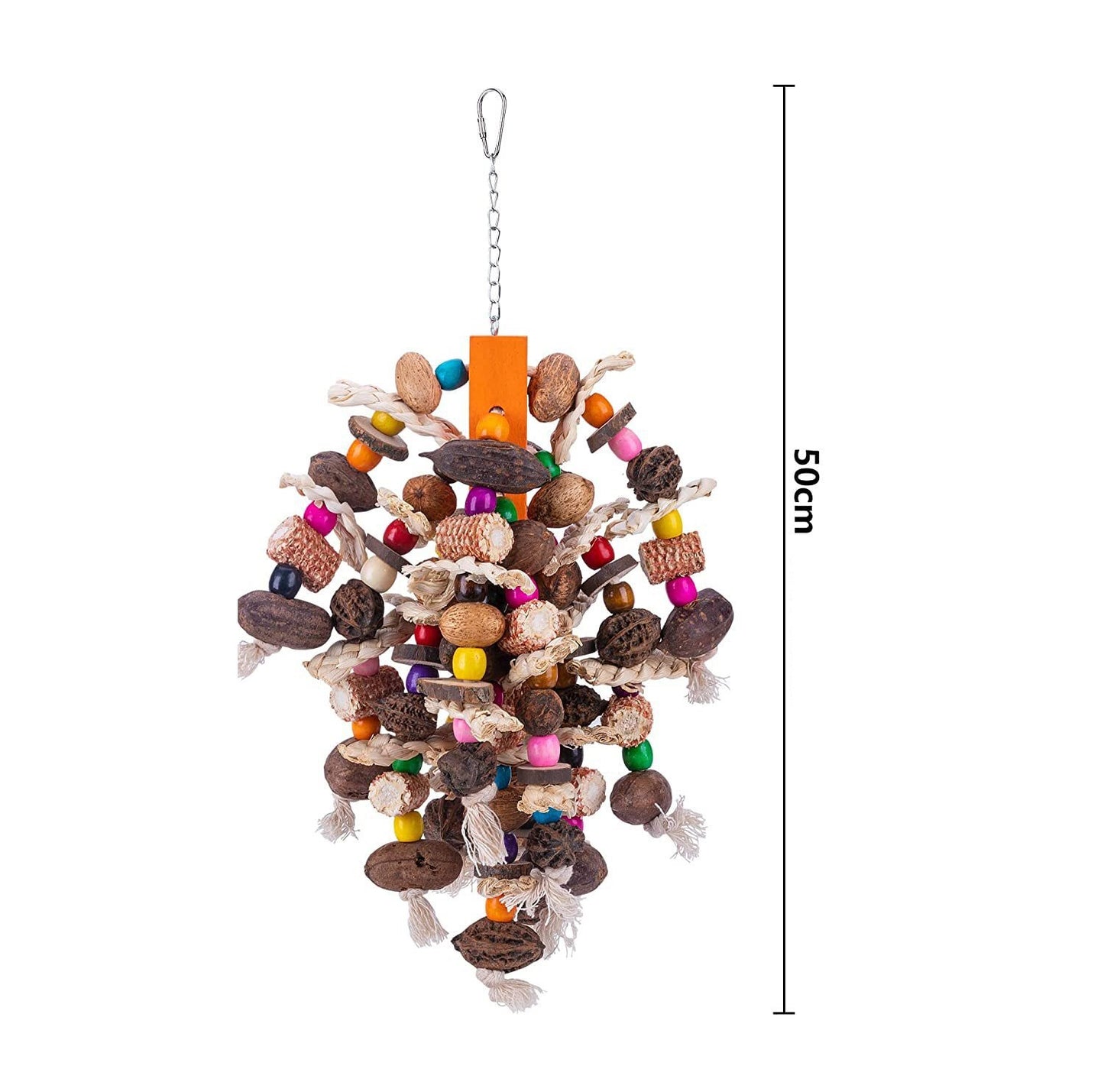 Corncob and Fruit String Biting Toy for Large Birds