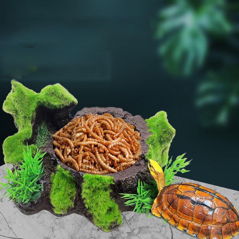 Tree Stump Food and Water Basin for Hermit Crabs and Small Turtles