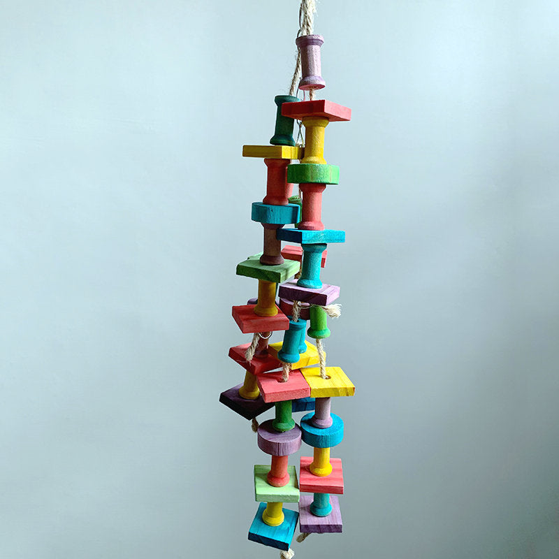 Wooden Colorful Hanging Toy for Birds