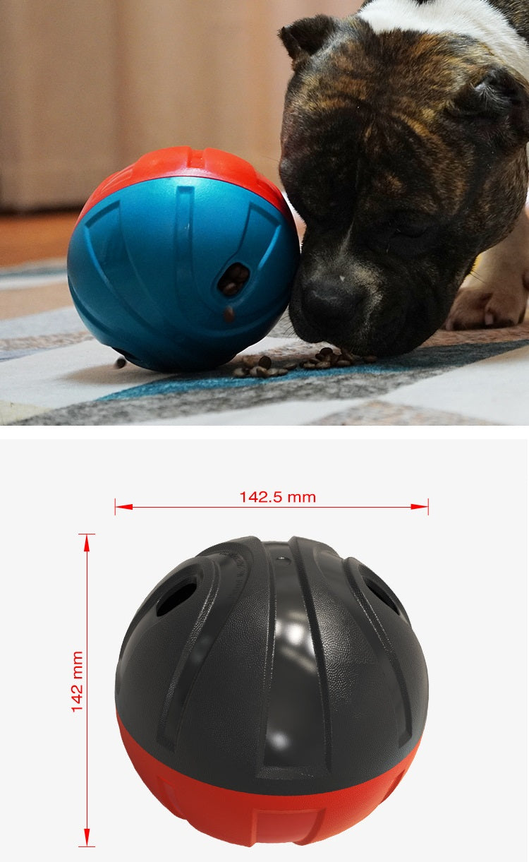 Rubber Food Puzzle Squeak Basketball for Dogs