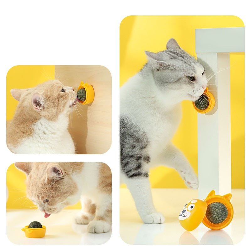 Dog Head-Shaped Catnip Ball for Cats