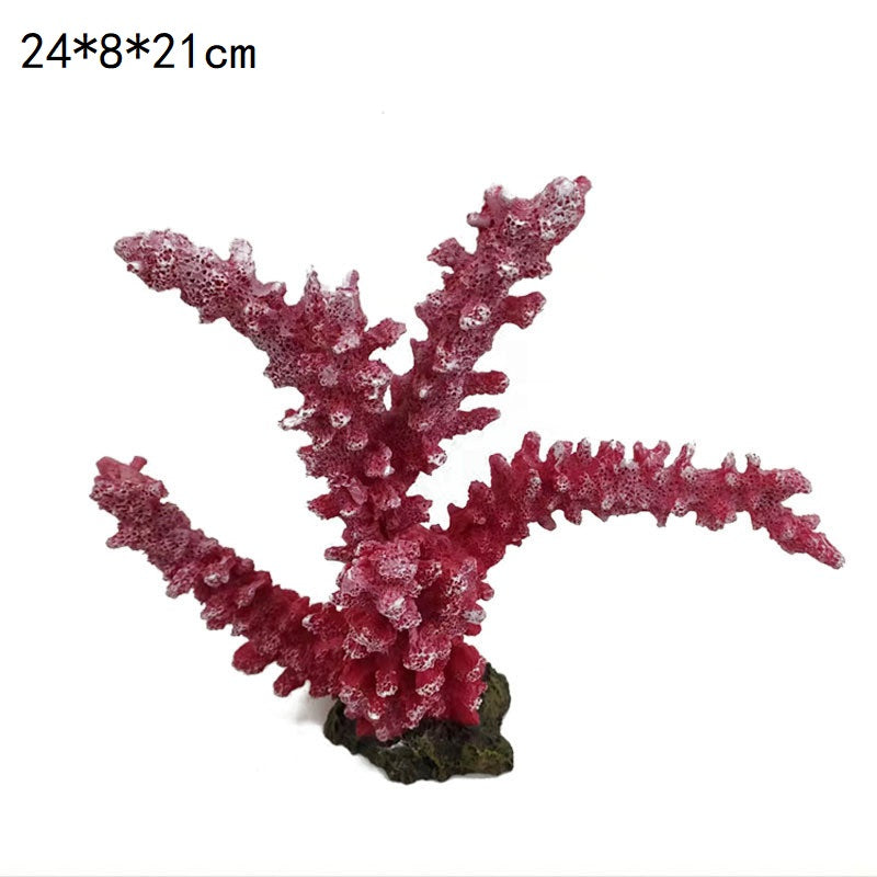 Resin Red Coral Plant for Aquarium