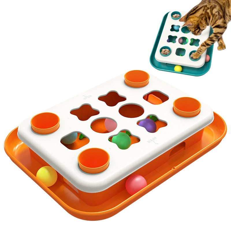 Hidden Treasure Ball Carousel Food Puzzle Toy for Cats