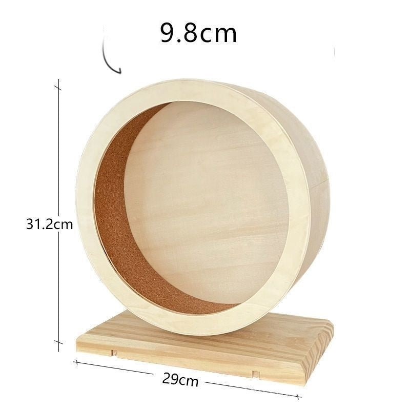 Wooden and Cork Running Wheel for Hamsters