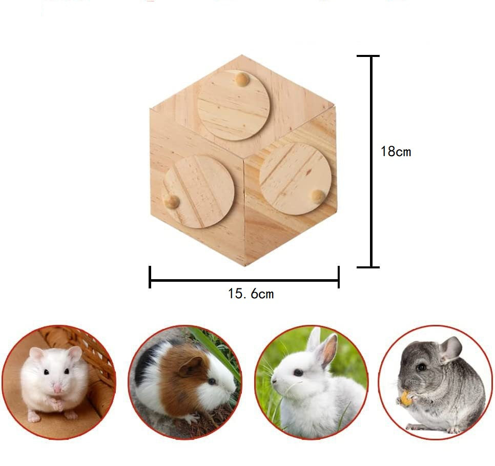 Wooden Food Puzzle for Rabbits, Hamsters, and Chinchillas