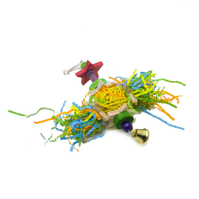 Paper and Wooden Shred Toy for Birds
