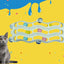 Futterpuzzle-Bahnspielzeug mit 6 Bällen für Katzen