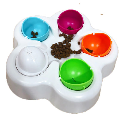 Plastic 5 Ball Food Puzzle Toy for Cats