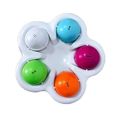 Plastic 5 Ball Food Puzzle Toy for Cats