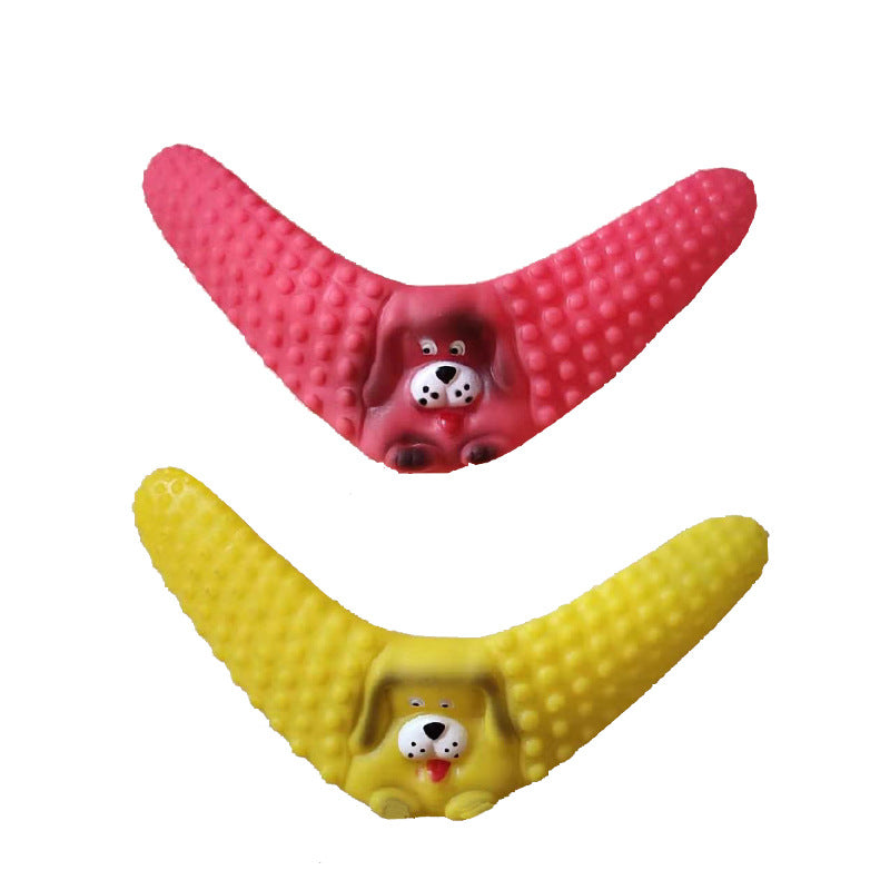 Rubber Boomerang Toy for Dogs