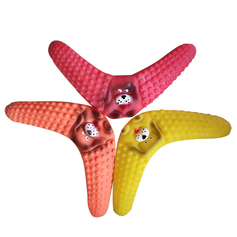 Rubber Boomerang Toy for Dogs