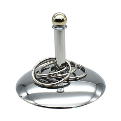 Metal Basketball and Stacking Ring Set for Birds