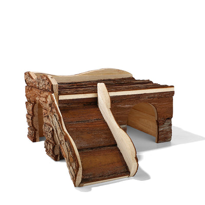 Wooden House with Ramp for Hamsters