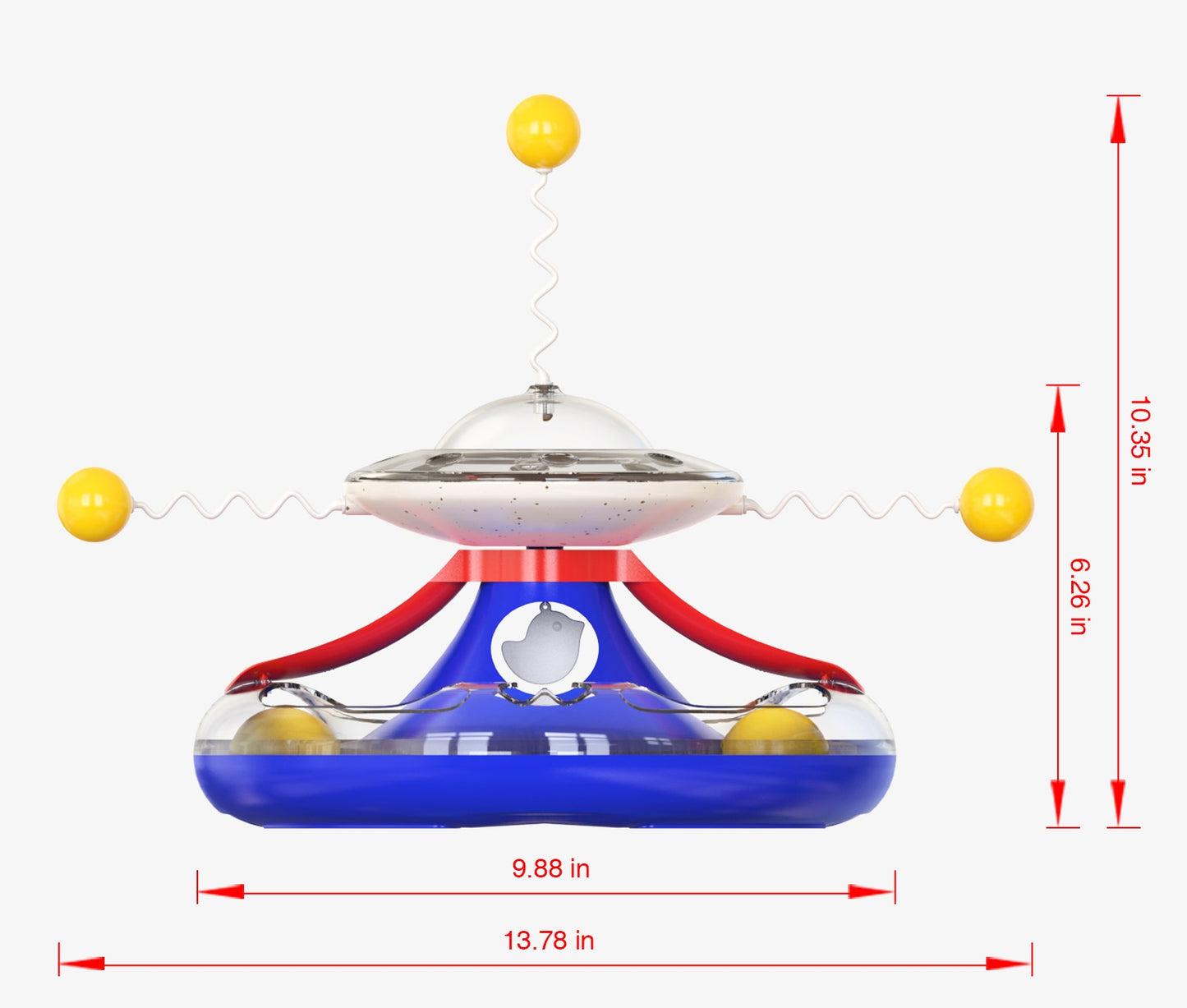 Flying Saucer Food Carousel Toy for Cats