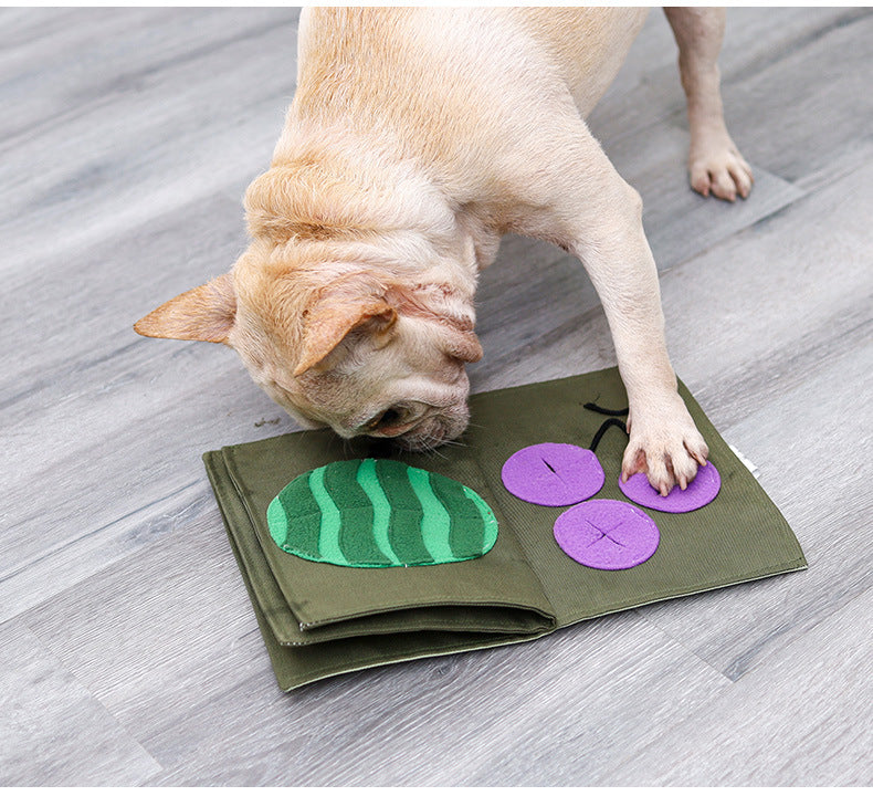 Fruit and Veggie Book Snuffle Mat for Dogs and Cats