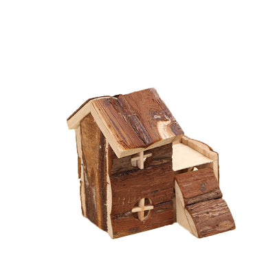 Wooden Villa with Balcony for Guinea Pigs and Hamsters