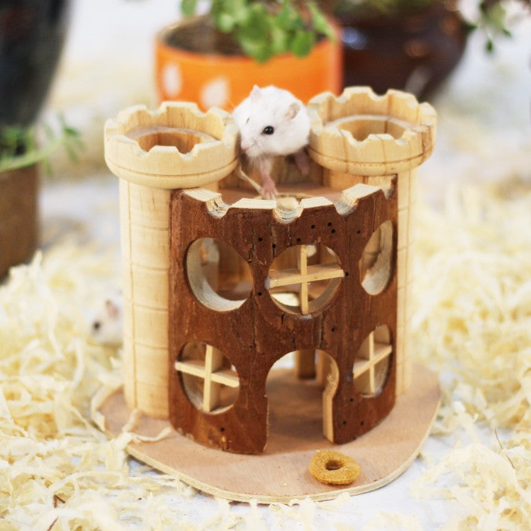 Wooden Castle for Hamsters and Rodents
