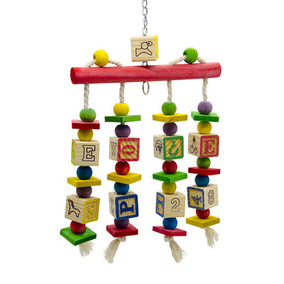 Wooden Block Shred Toy for Birds