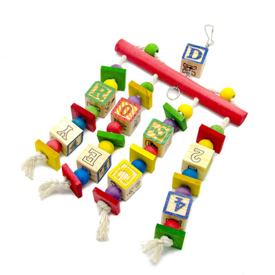 Wooden Block Shred Toy for Birds