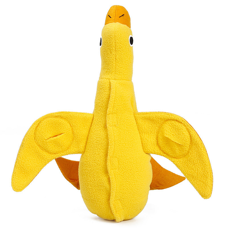 Plush Duck Food Puzzle Squeak Toy for Dogs