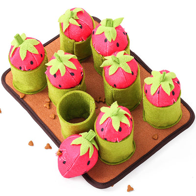 Strawberry Patch Food Puzzle for Dogs