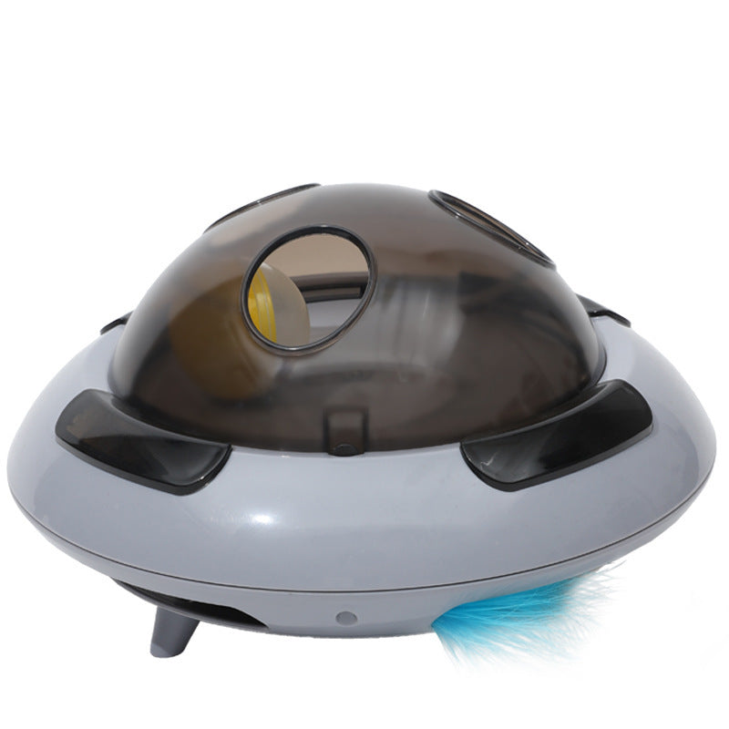 Karusell in UFO-Form mit Lockfeder für Katzen