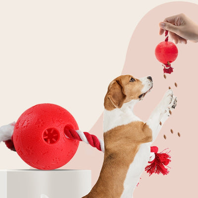 Tug-of-War Treat Dispensing Interactive Ball Toy for Dogs