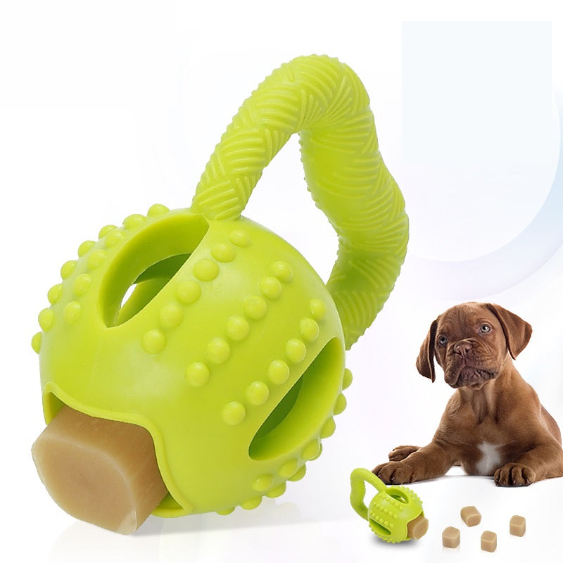Rubber Kettlebell Food Dispensing Dog Toy
