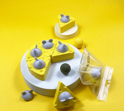 Plastic Catnip Cheese Toy for Cats