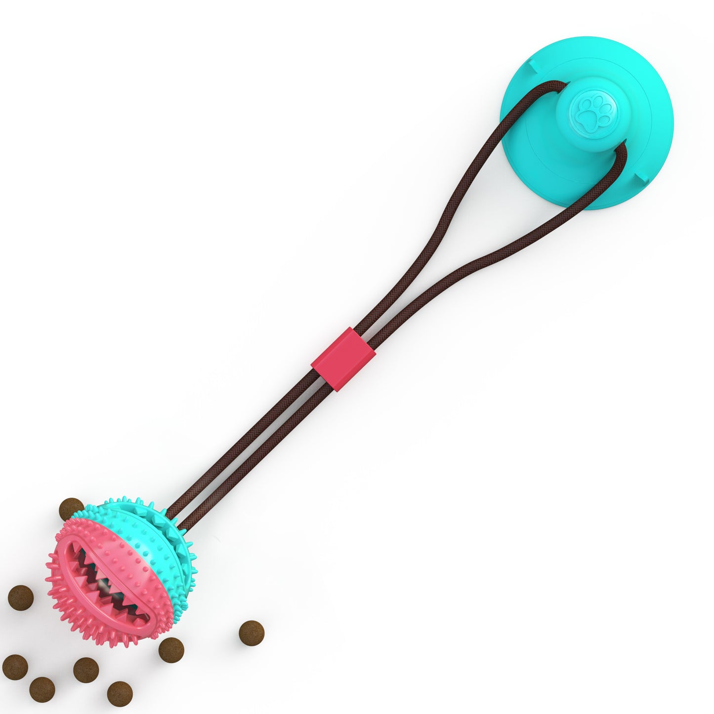 Jouet Tir la Corde avec Ventouse et Clochette pour Chien