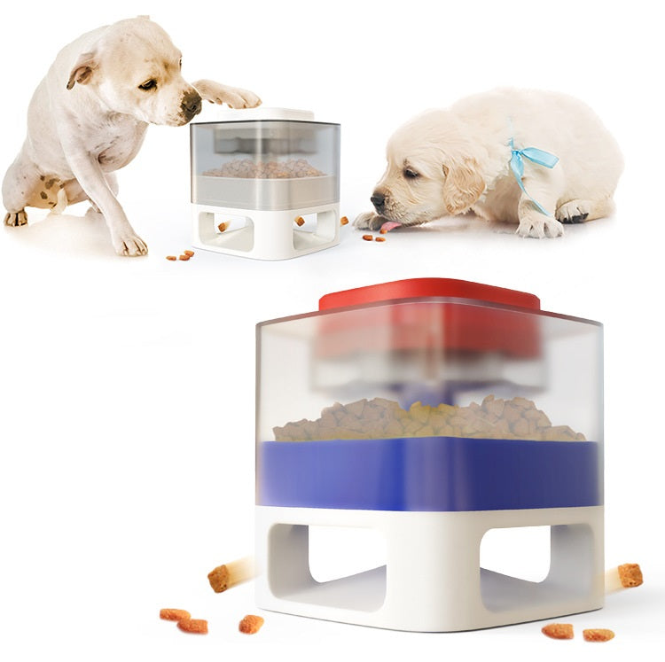 Druckknopf-Futterspender für Hunde mit langsamer Futterfreigabe